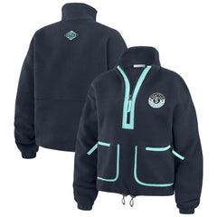 Seattle Kraken WEAR by Erin Andrews Women's Polar Fleece Half-Zip Jacket