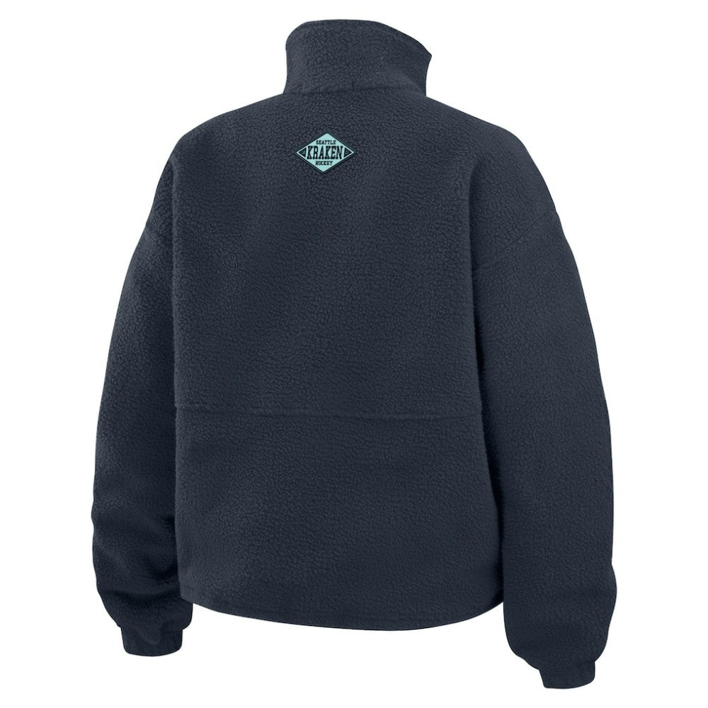 Seattle Kraken WEAR by Erin Andrews Women's Polar Fleece Half-Zip Jacket