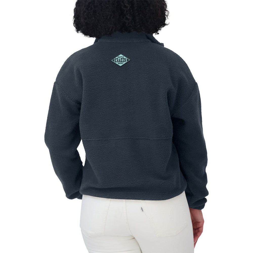 Seattle Kraken WEAR by Erin Andrews Women's Polar Fleece Half-Zip Jacket