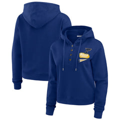 St. Louis Blues WEAR by Erin Andrews Women's Waffle-Knit Pullover Hoodie