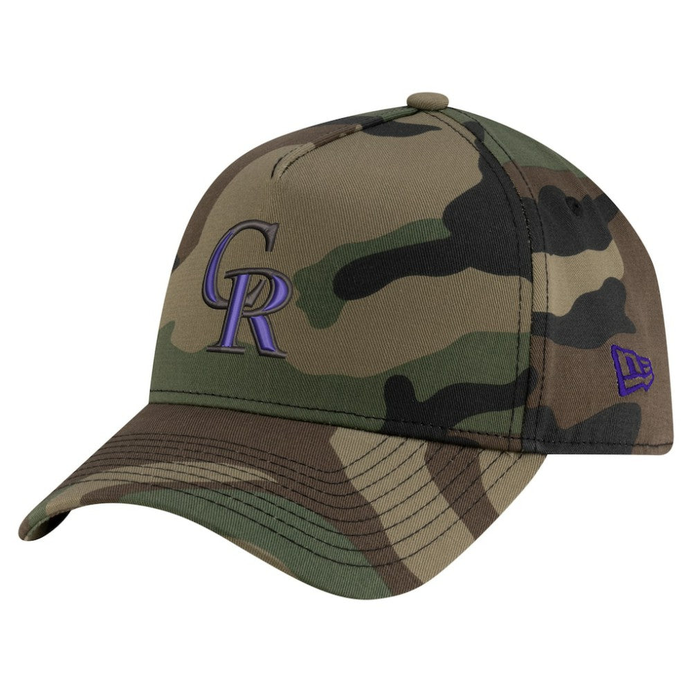 Colorado Rockies Woodland Team Pop 9FORTY A-Frame Adjustable Hat - Camo | New Era