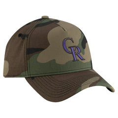 Colorado Rockies Woodland Team Pop 9FORTY A-Frame Adjustable Hat - Camo | New Era
