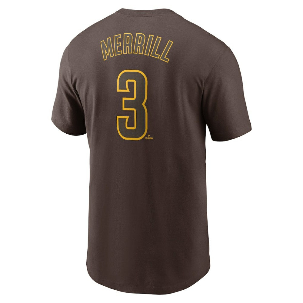 Jackson Merrill San Diego Padres Fuse Name & Number T-Shirt - Brown | Nike