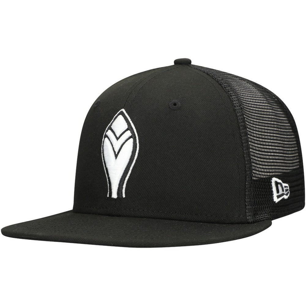 Atlanta Braves 59FIFTY Trucker Fitted Hat - Black | New Era