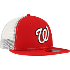 Washington Nationals Team Color 59FIFTY Trucker Fitted Hat - Red | New Era