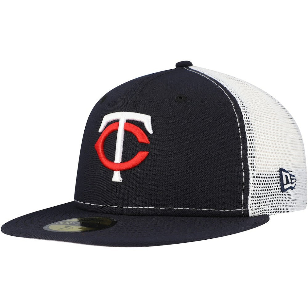 Minnesota Twins Team Color 59FIFTY Trucker Fitted Hat - Navy | New Era