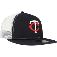 Minnesota Twins Team Color 59FIFTY Trucker Fitted Hat - Navy | New Era
