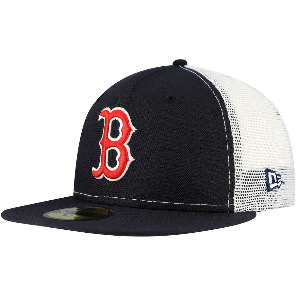 Boston Red Sox Team Color 59FIFTY Trucker Fitted Hat - Navy | New Era