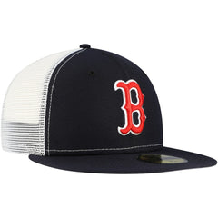 Boston Red Sox Team Color 59FIFTY Trucker Fitted Hat - Navy | New Era