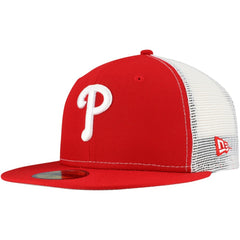 Philadelphia Phillies Team Color 59FIFTY Trucker Fitted Hat - Red | New Era