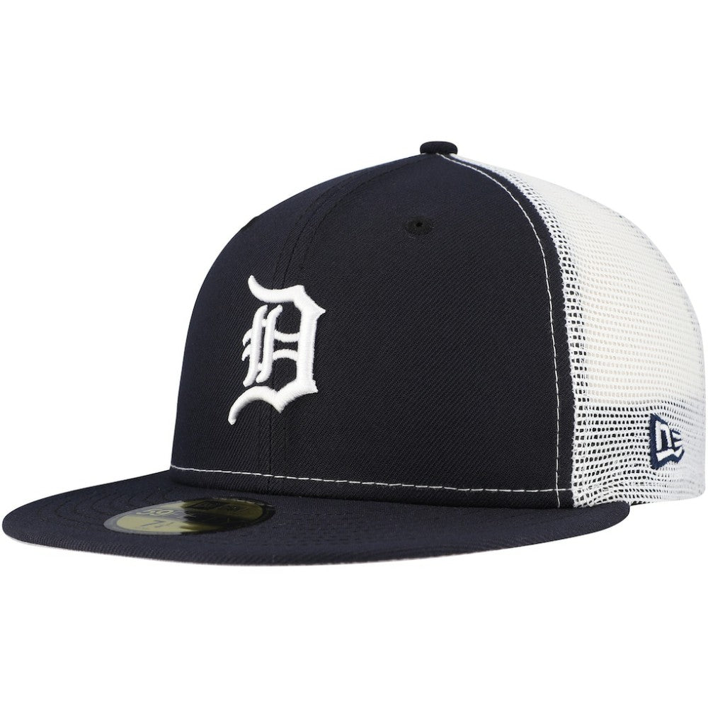 Detroit Tigers Team Color 59FIFTY Trucker Fitted Hat - Navy | New Era