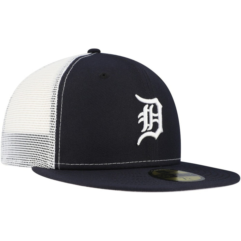 Detroit Tigers Team Color 59FIFTY Trucker Fitted Hat - Navy | New Era