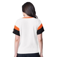 Philadelphia Flyers G-III 4Her by Carl Banks Women's Rink Oversized Rhinestone V-Neck T-Shirt
