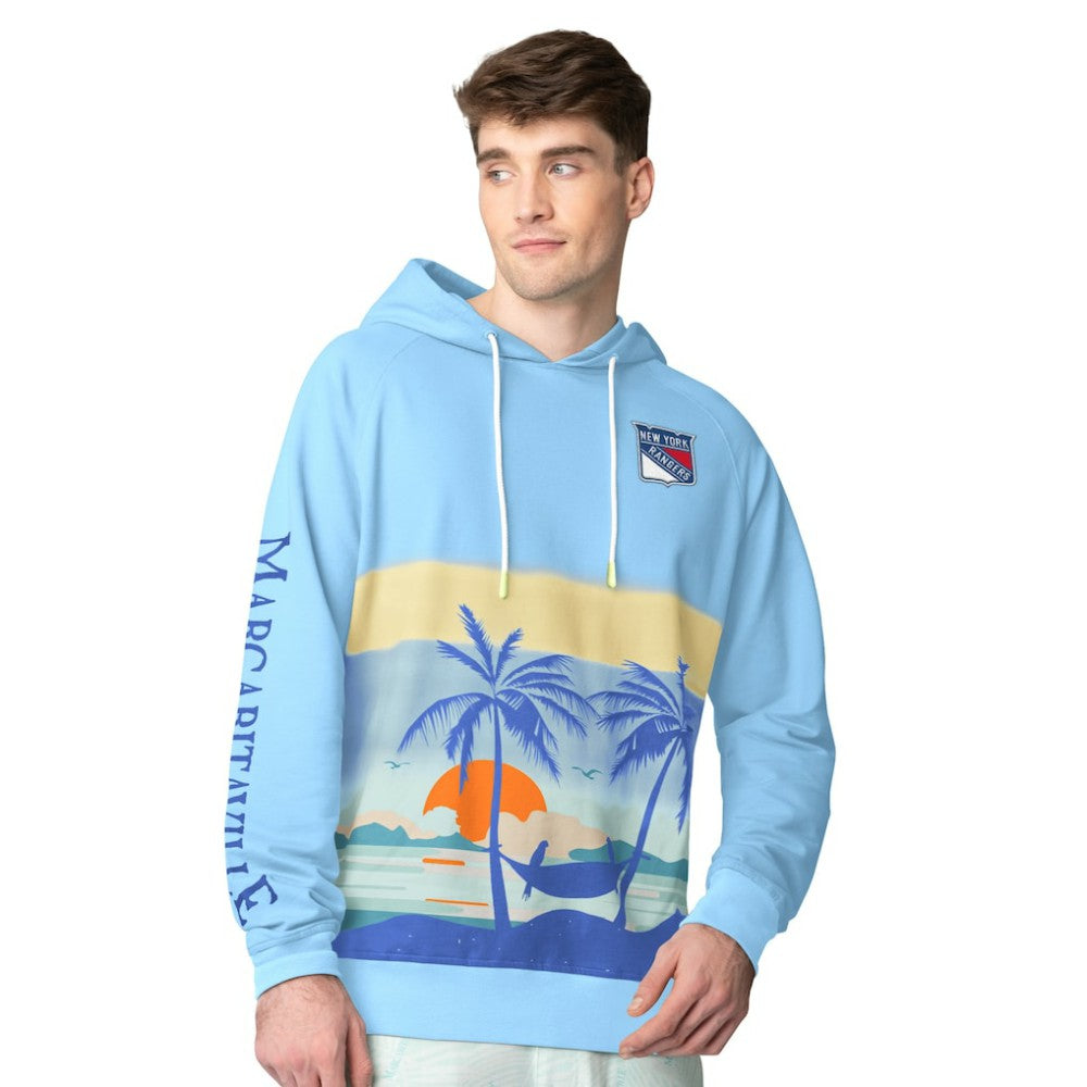 New York Rangers Margaritaville Island Dream Peached Pullover Hoodie