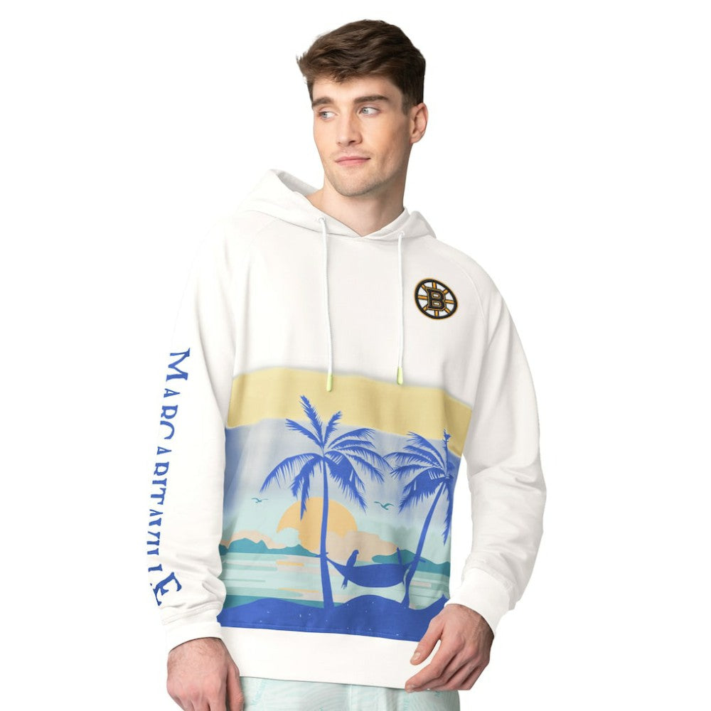 Boston Bruins Margaritaville Island Dream Peached Pullover Hoodie