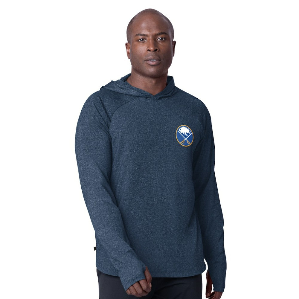 Buffalo Sabres MSX by Michael Strahan Fast Track Raglan Long Sleeve Hoodie T-Shirt