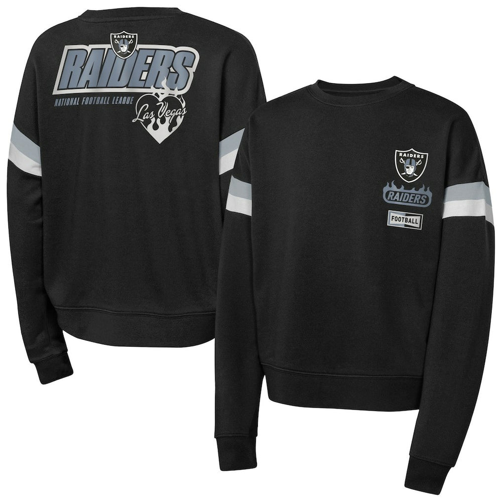 NFL Las Vegas Raiders Girls Eternal Love Pullover Sweatshirt