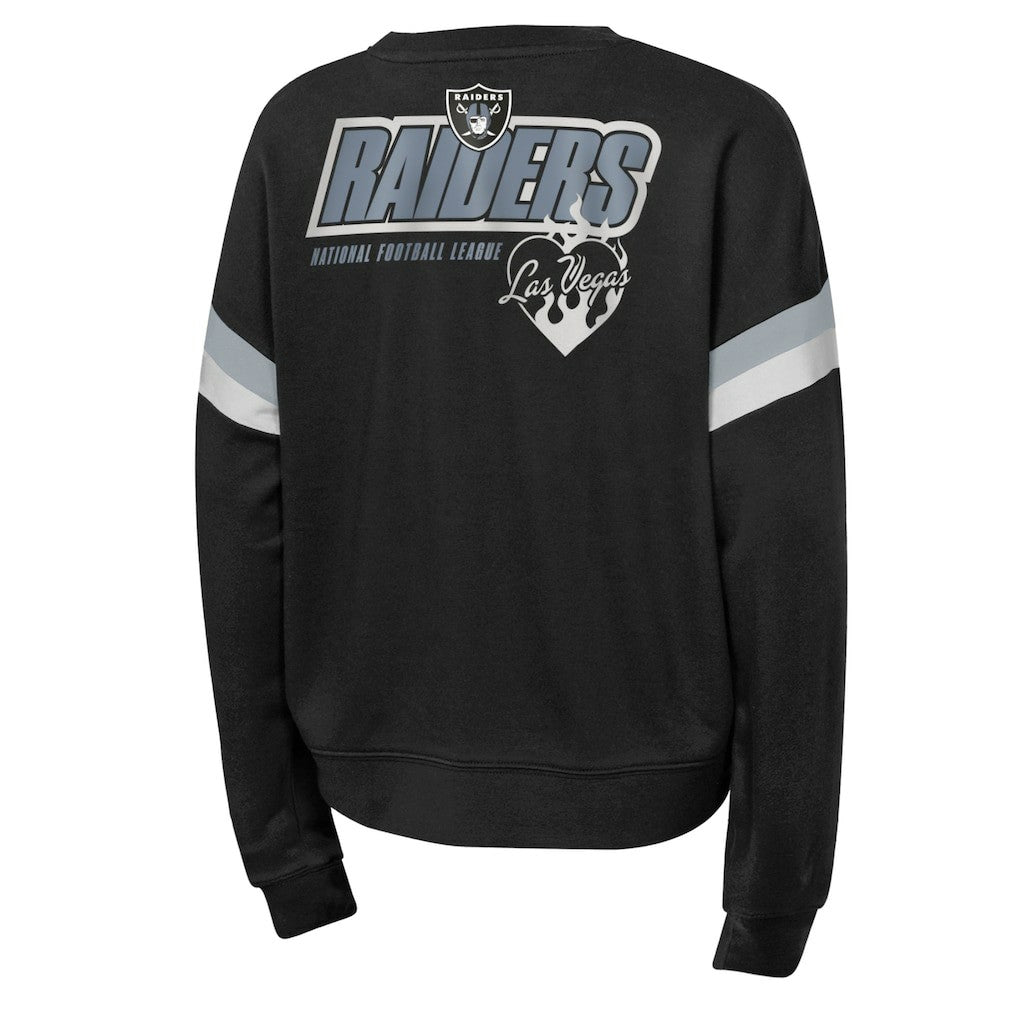 NFL Las Vegas Raiders Girls Eternal Love Pullover Sweatshirt