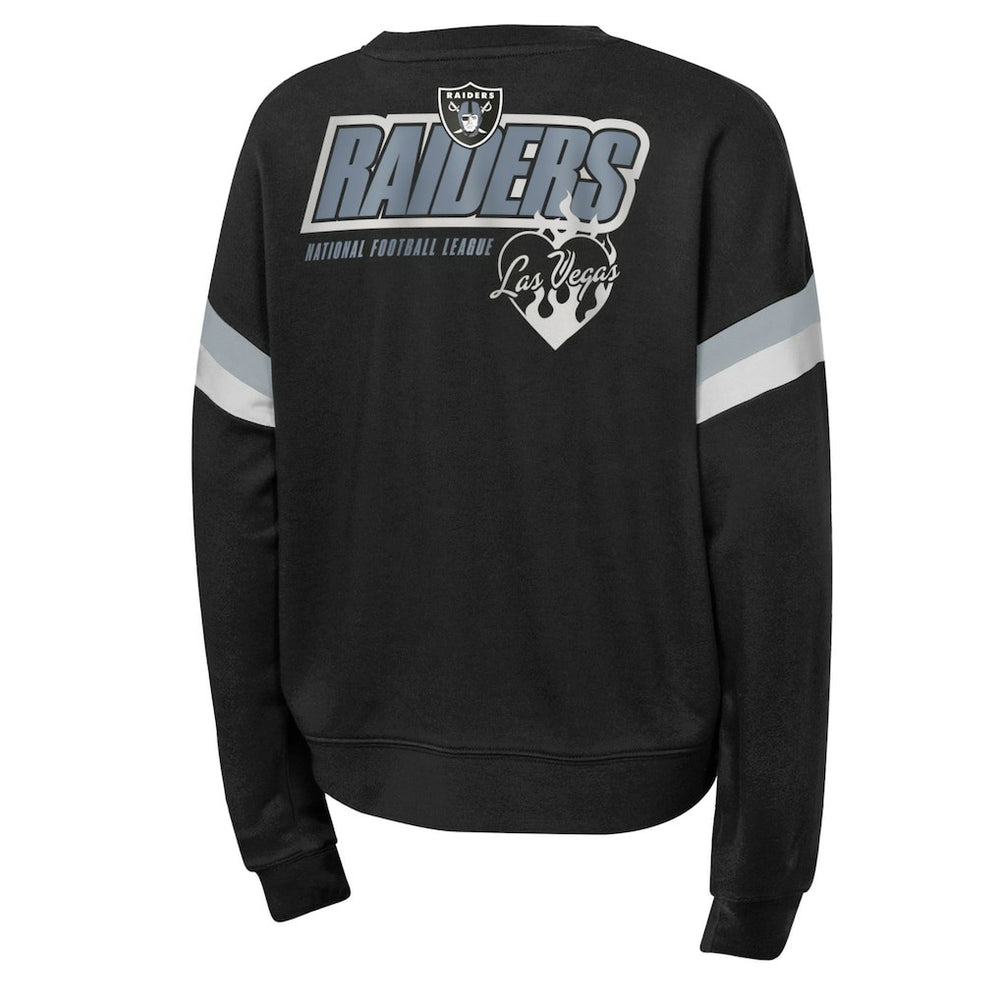 NFL Las Vegas Raiders Girls Eternal Love Pullover Sweatshirt