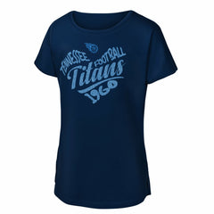 NFL Tennessee Titans Girls Youth Script Heart Dolman T-Shirt