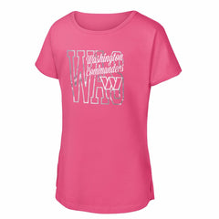 NFL Washington Commanders Girls Youth Signal Caller Dolman T-Shirt