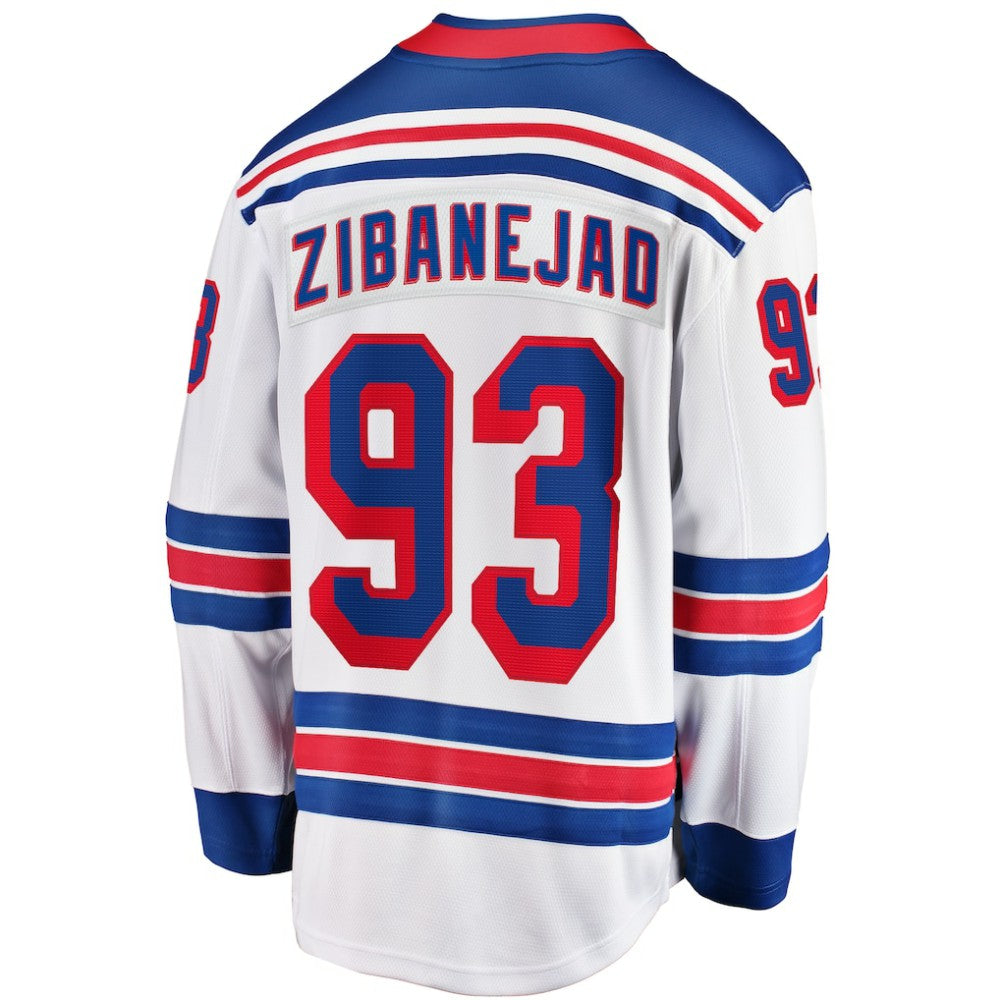 Mika Zibanejad New York Rangers Fanatics Away Premier Breakaway Player Jersey