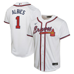 Ozzie Albies Atlanta Braves Youth Home Game Player Jersey - White | Nike
