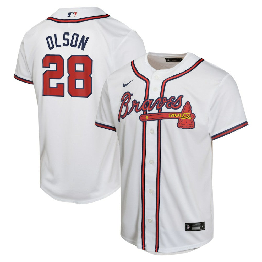 Matt Olson Atlanta Braves Youth Home Game Player Jersey - White | Nike