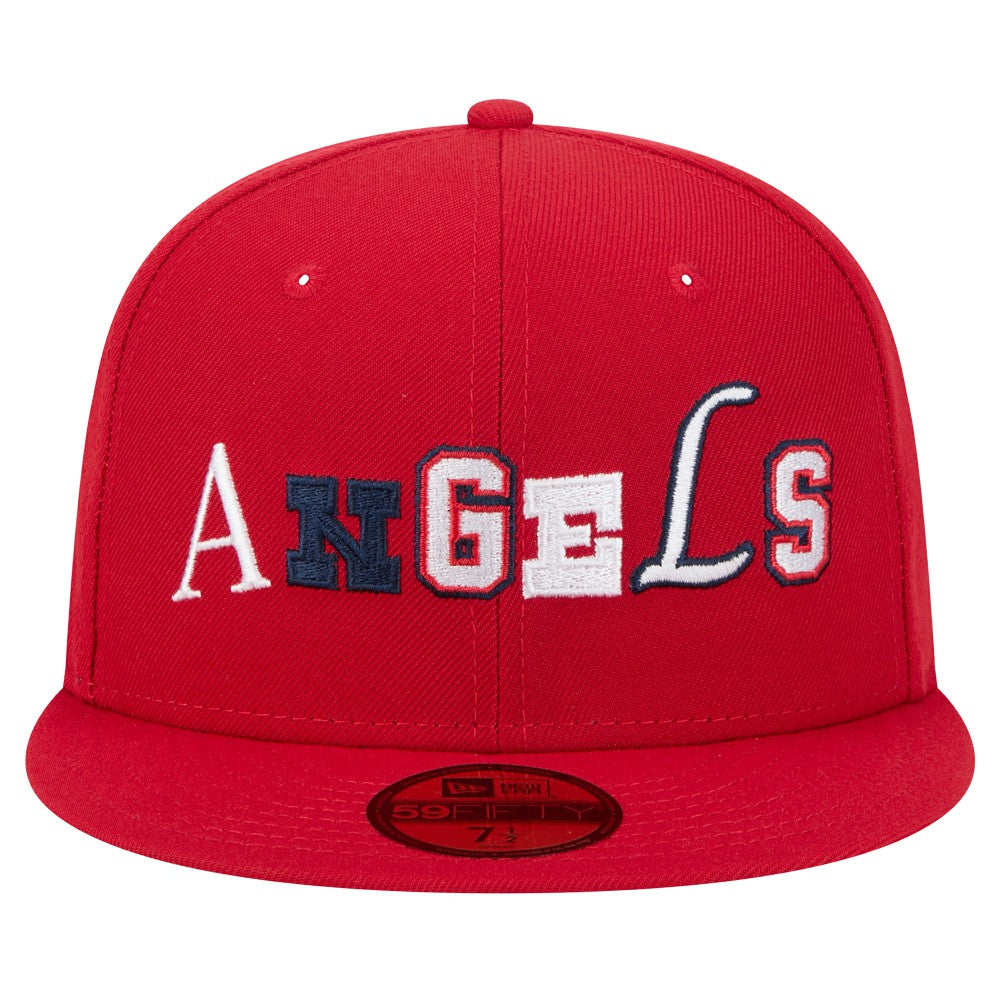 Los Angeles Angels Ransom 59FIFTY Fitted Hat - Red | New Era