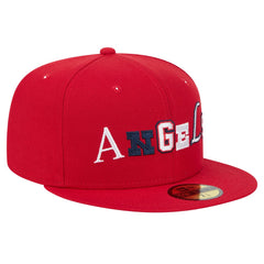 Los Angeles Angels Ransom 59FIFTY Fitted Hat - Red | New Era