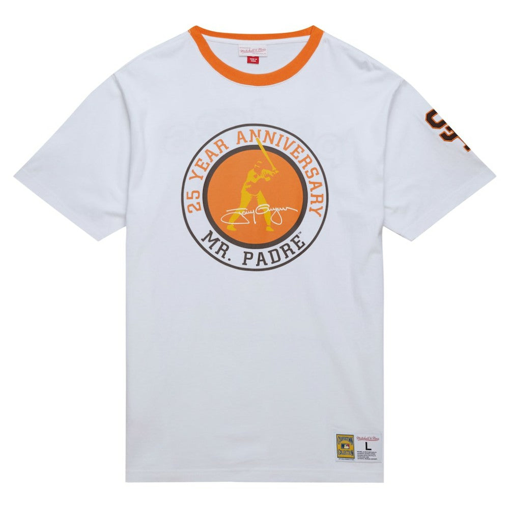San Diego Padres Cooperstown Collection Player Legends Ringer T-Shirt - White | Mitchell & Ness