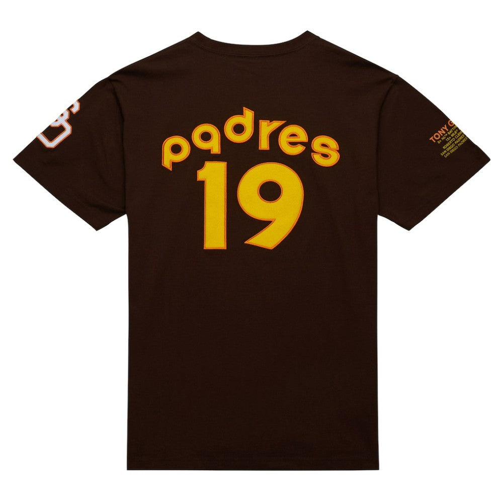 Tony Gwynn San Diego Padres Legends Photo Real T-Shirt - Brown | Mitchell & Ness