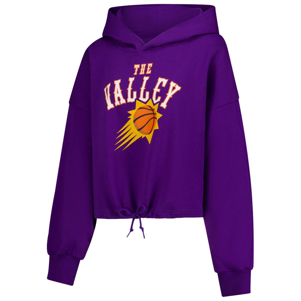 Phoenix Suns Women's 2024/25 City Edition Cropped Pullover Hoodie - Purple | New Era for sale