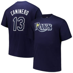Junior Caminero Tampa Bay Rays Big & Tall Name & Number T-Shirt - Navy