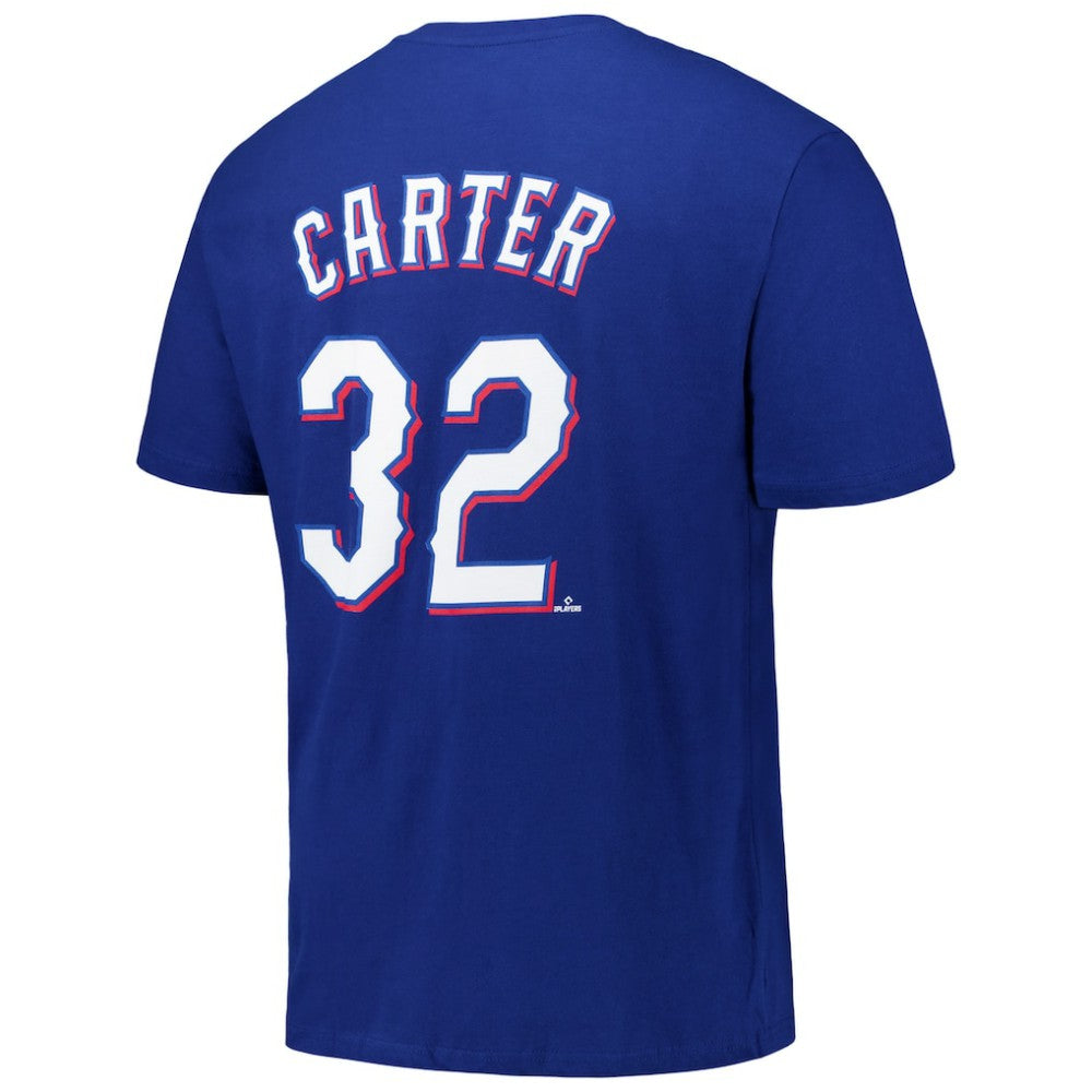 Evan Carter Texas Rangers Big & Tall Name & Number T-Shirt - Royal