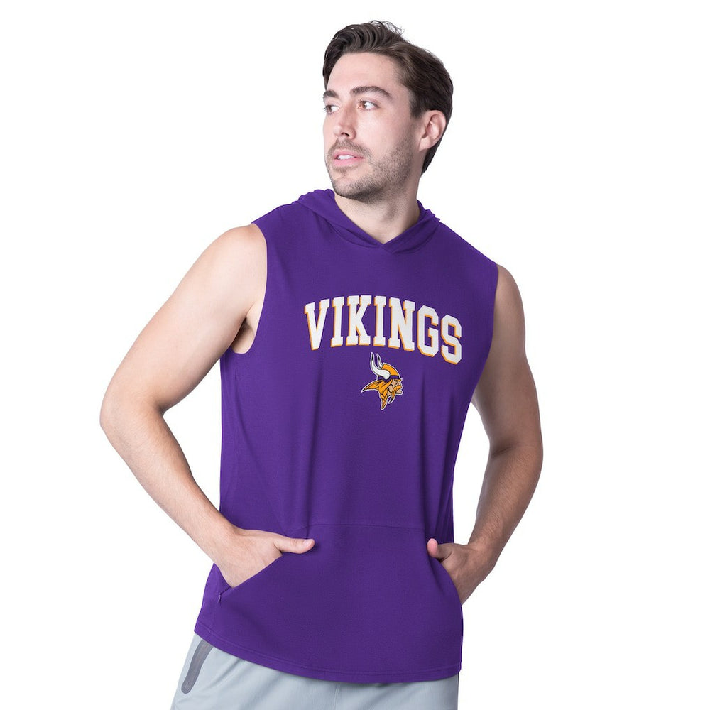NFL Minnesota Vikings MSX by Michael Strahan Action Sleeveless Pullover Hoodie
