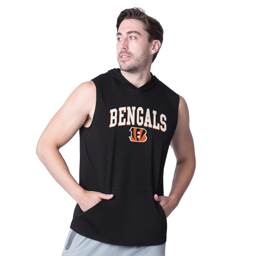 NFL Cincinnati Bengals MSX by Michael Strahan Action Sleeveless Pullover Hoodie
