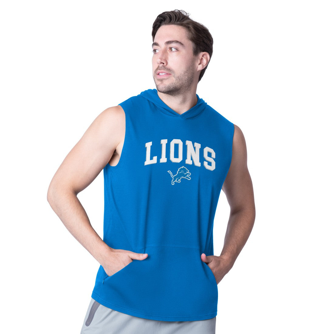 NFL Detroit Lions MSX by Michael Strahan Action Sleeveless Pullover Hoodie