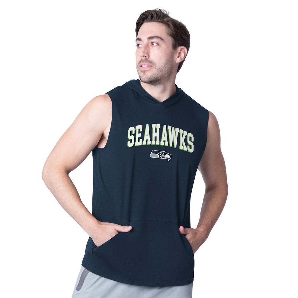 NFL Seattle Seahawks MSX by Michael Strahan Action Sleeveless Pullover Hoodie