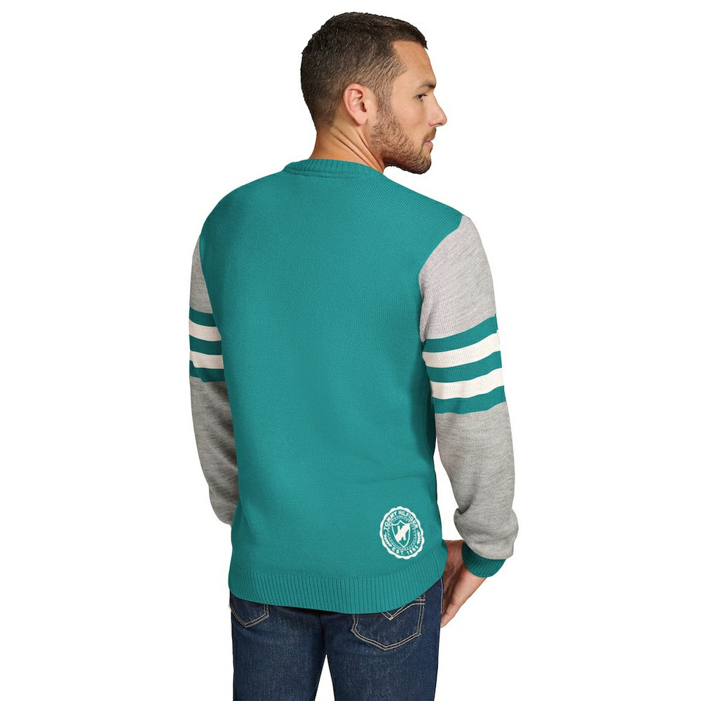 NFL Miami Dolphins Tommy Hilfiger Acrylic Crewneck Pullover Sweater