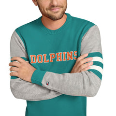 NFL Miami Dolphins Tommy Hilfiger Acrylic Crewneck Pullover Sweater