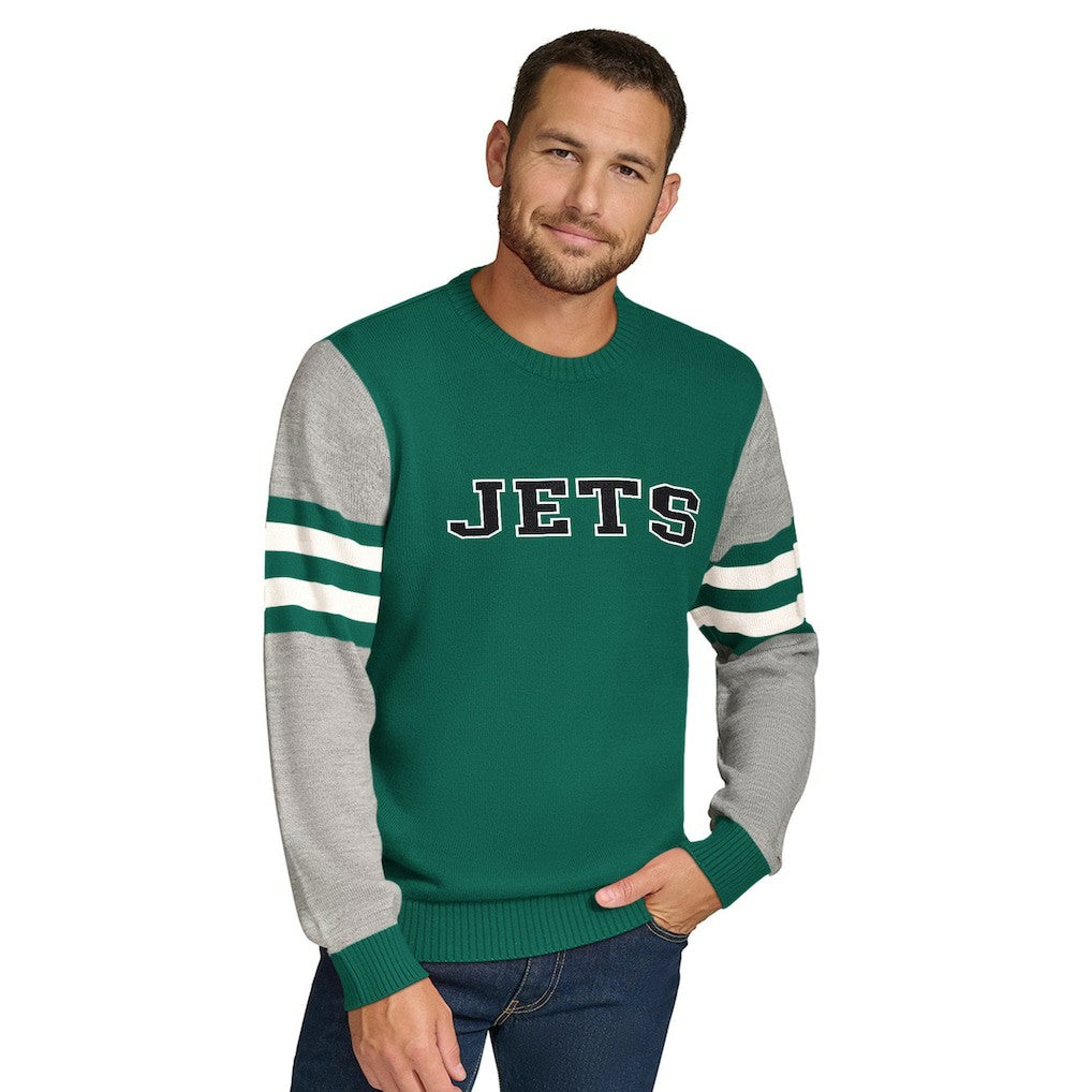 NFL New York Jets Tommy Hilfiger Acrylic Crewneck Pullover Sweater