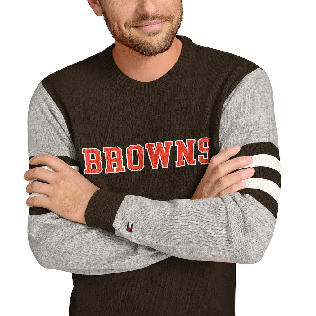 NFL Cleveland Browns Tommy Hilfiger Acrylic Crewneck Pullover Sweater