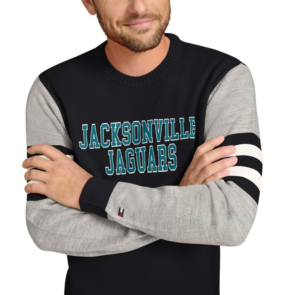 NFL Jacksonville Jaguars Tommy Hilfiger Acrylic Crewneck Pullover Sweater