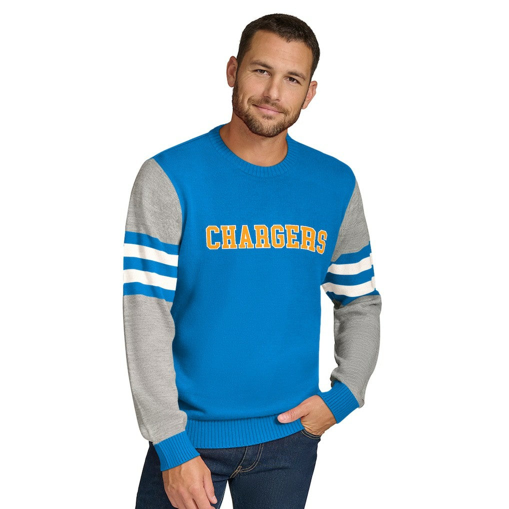 NFL Los Angeles Chargers Tommy Hilfiger Acrylic Crewneck Pullover Sweater