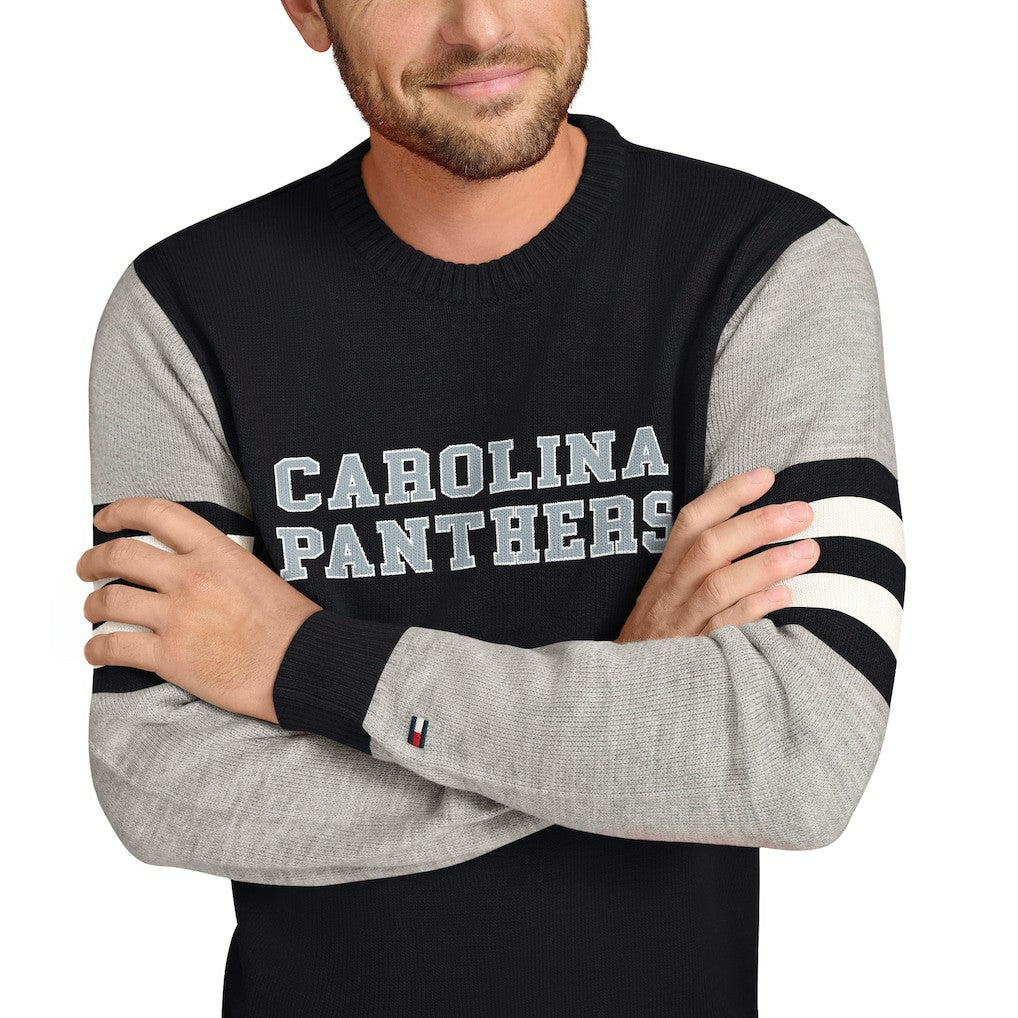 NFL Carolina Panthers Tommy Hilfiger Acrylic Crewneck Pullover Sweater