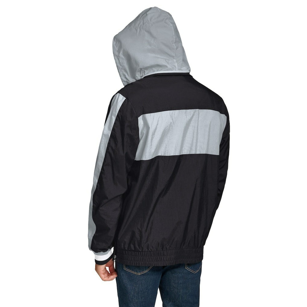 NFL Las Vegas Raiders Tommy Hilfiger Gael Lightweight Half-Zip Hoodie Jacket
