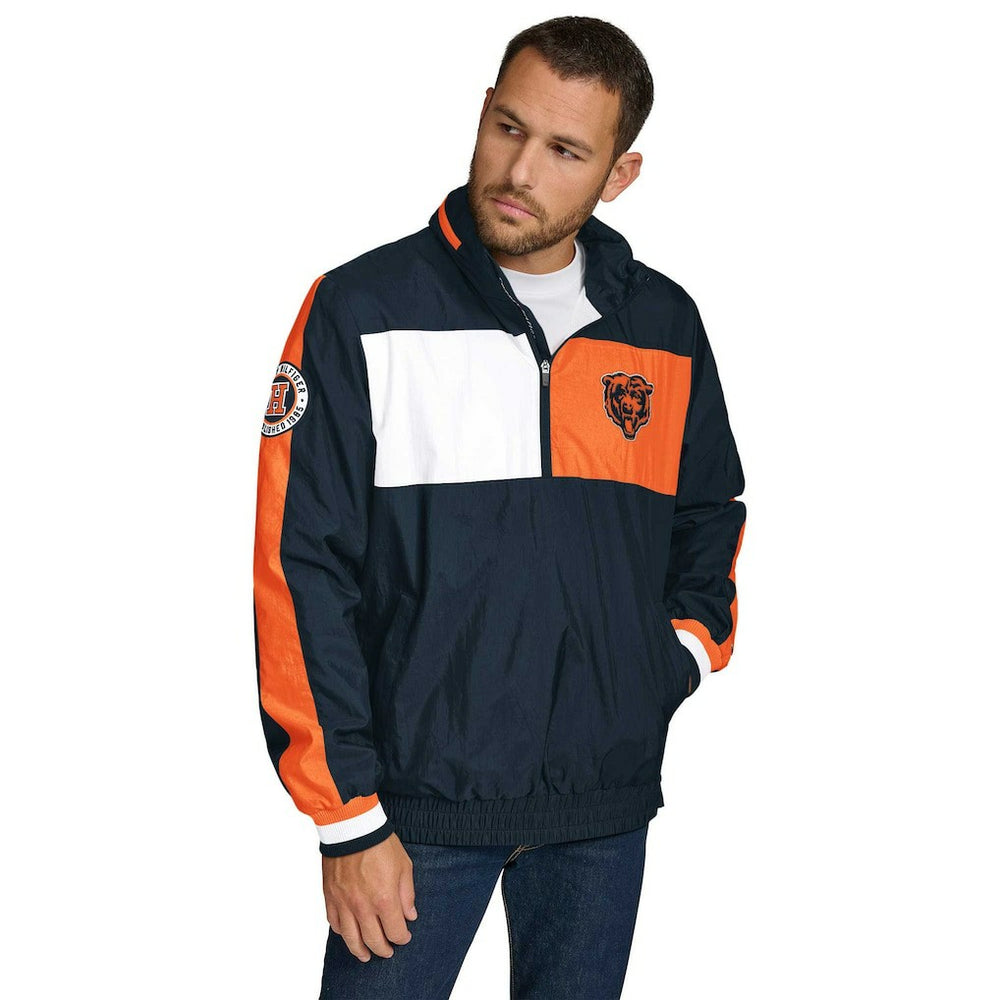 NFL Chicago Bears Tommy Hilfiger Gael Lightweight Half-Zip Pullover Hoodie Jacket