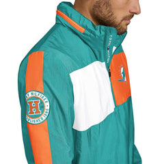 NFL Miami Dolphins Tommy Hilfiger Gael Lightweight Half-Zip Hoodie Jacket