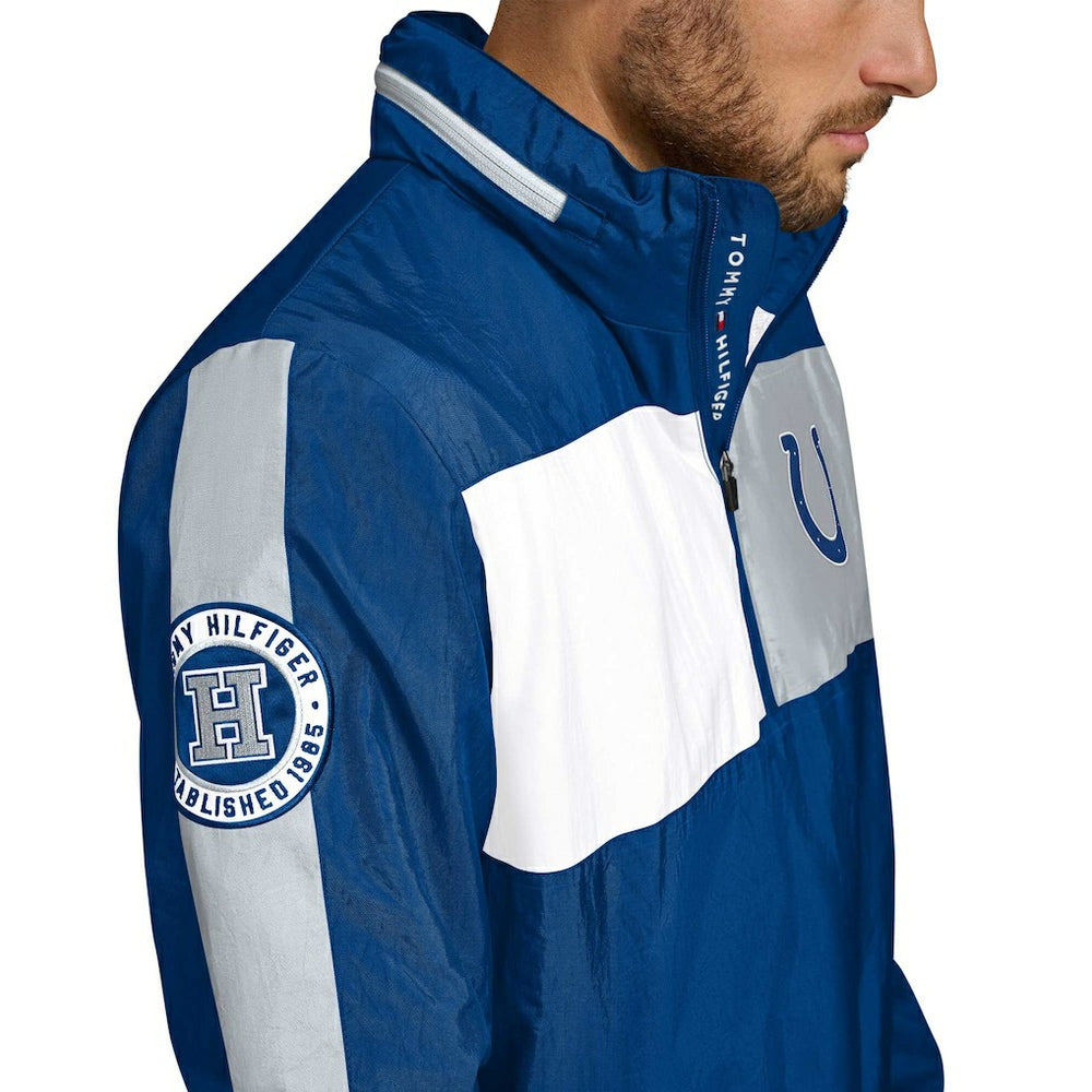 NFL Indianapolis Colts Tommy Hilfiger Gael Lightweight Half-Zip Pullover Hoodie Jacket